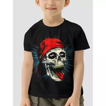 Детский топ с изображением собаки из мультфильма, модная летняя футболка с 3D-принтом, футболки для мальчиков, повседневные топы с коротким рукавом и круглым вырезом для девочек 170