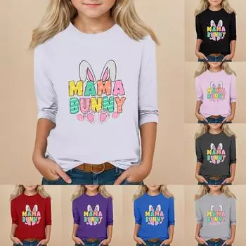 Детский топ с круглым вырезом и рукавами, на каждый день с принтом ко Дню святого Валентина 150 белый