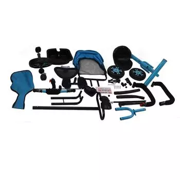 Детский трехколесный велосипед с ручкой для толкания, большим навесом, регулируемой высотой, детский трехколесный велосипед для детей от 3 до 6 лет