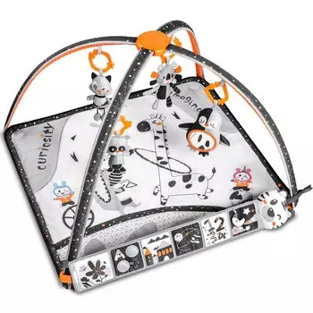 Детский тренажерный зал TUMAMA с мягкими съемными игрушками, черно-белый высококонтрастный детский коврик для занятий спортом, детские игровые коврики для детского душа, моющиеся 80*70*45cm