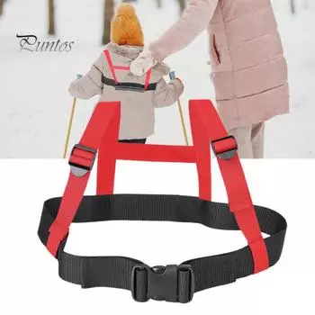 Детский тренировочный ремень для велосипеда, регулируемый, легкий, прочный, для безопасности лыж, нагрудный, плечевой ремень, трос безопасности для малышей на велосипеде красный черный