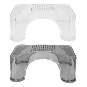 Детский туалетный пуфик для ног Нескользящий туалет для ванной комнаты Табурет для горшка Утолщенный табурет для ног для приседаний f High Transparent