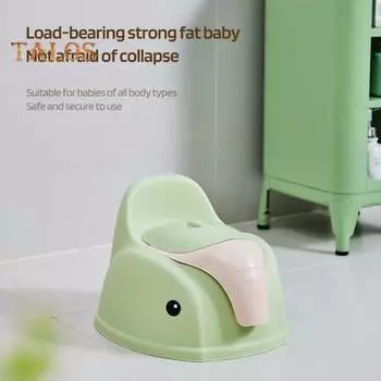 Детский унитаз в форме слона для мальчиков и девочек, обучающее сиденье для детей, переносной горшок с нескользящей спинкой, легко чистится, для детей ясельного возраста зелёный