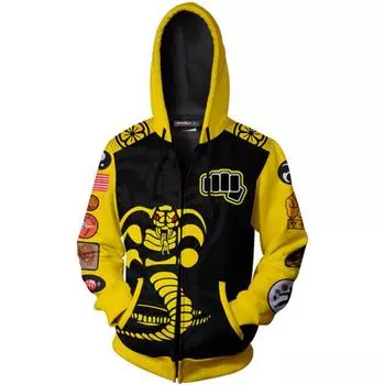 Детский Вал Каратэ Армор Худи 3D Анимация Одежда Косплей Толстовка Топы Пальто M