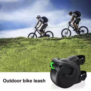 Детский велосипедный буксировочный трос Выдвижной велосипедный тяговый трос Легкий велосипед для малышей, крепящийся к велосипеду для взрослых Простой в использовании ремень для прицепа к велосипеду на открытом воздухе чёрный