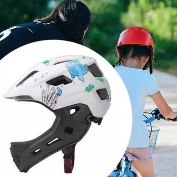 Детский велосипедный шлем с подсветкой для катания на скейтборде и велосипеде Blue and White