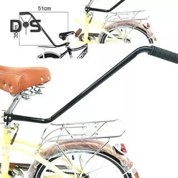 Детский велосипедный тренажер, ручка, нескользящая, прочная, металлическая, детский велосипедный обучающий велосипед, балансировочный руль, вспомогательные аксессуары для езды на велосипеде A