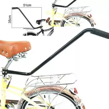 Детский велосипедный тренажер, ручка, нескользящая, прочная, металлическая, детский велосипедный обучающий велосипед, балансировочный руль, вспомогательные аксессуары для езды на велосипеде A