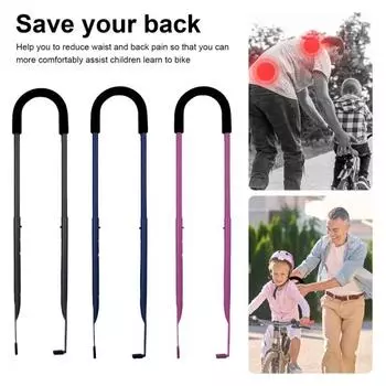Детский велосипедный тренажер с ручкой безопасности, нескользящая губчатая обертка, прочный детский велосипедный обучающий велосипед, балансировочный руль, аксессуары для велосипеда чёрный