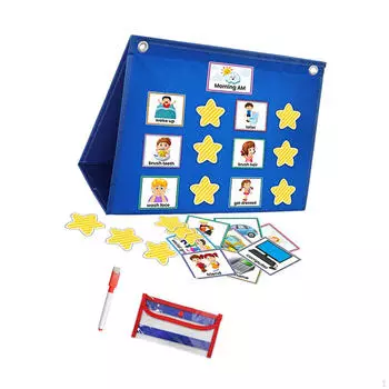 Детский визуальный календарь расписания многофункциональный настольный стоячий подвесной календарь для дошкольных учреждений