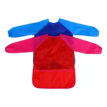 Детский водонепроницаемый фартук для рисования, рисования, кулинарного халата с карманом