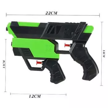 Детский водяной пистолет Летняя игрушка для водных видов спорта Детские пляжные игры Водные игрушки для улицы 2 в 1 Игрушки-водяные пистолеты Игрушки для мальчиков для стрельбы зелёный