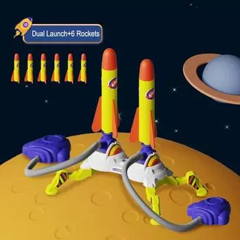 Детский воздушный насос для запуска ракеты, игрушки, спортивная игра, прыжок, топ, детский игровой набор, игрушка, прессованные ракетницы, педальные игры, игрушка single no LED