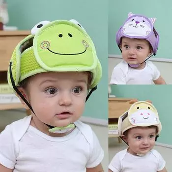 Детский защитный шлем, хлопковый бампер, защитная крышка для детей, ползающих или идущих One Size зелёный