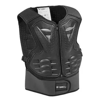 Детский защитный жилет Безопасный Уютный Дышащий Износостойкий Удобный Вспомогательный Аксессуар PE Прочная Оболочка Детский Защита Тела для Мотокросса чёрный