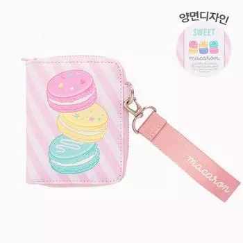 Детский женский кошелек-макарун с застежкой-молнией