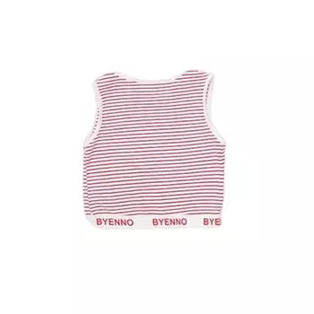 Детский жилет для девочек, летняя полосатая футболка без рукавов для детей