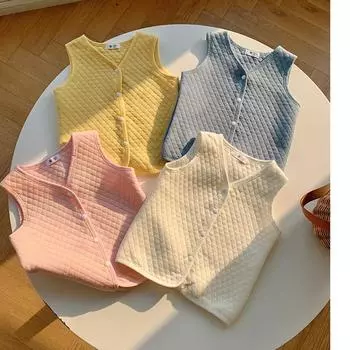 Детский жилет, жаккардовая куртка средней толщины 140