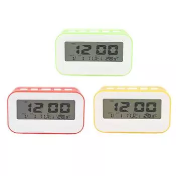 Детский ЖК-будильник с подсветкой Музыкальные будильники Функция обратного отсчета Таймер Напоминание о дне рождения Цифровой Ala Red