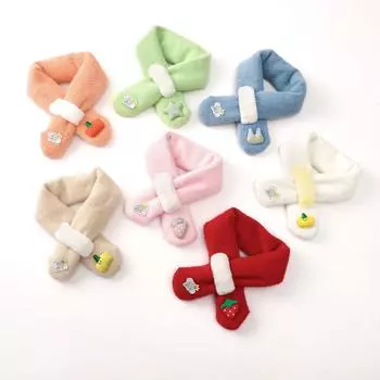 Детский зимний милый шарф, теплый шарф, утеплитель для шеи для малышей, мальчиков и девочек розовый