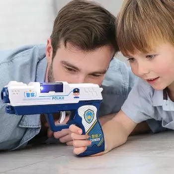 Детский звуковой, световой, музыкальный, детский игрушечный пистолет, проецируемый, не стреляющий, полицейский, ролевой реквизит, игрушечный пистолет, подарок для мальчиков