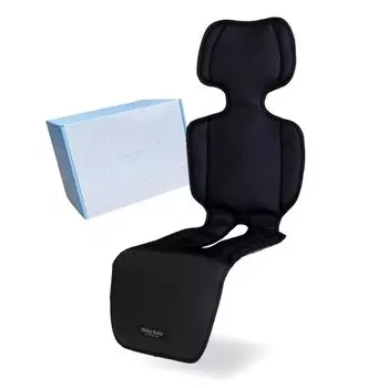 Детское автокресло Feet x Double BabyKuru Black с карманом-вентилятором, водонепроницаемое, охлаждающее, карман-охладитель для ног, режим продувки воздухом, прохладное сиденье, прохладное сиденье чёрный