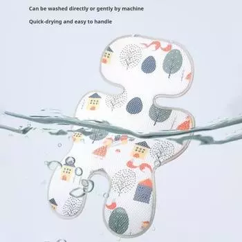 Детское автокресло с охлаждающей подставкой и рисунком в виде мультяшных животных, двухсторонняя детская коляска