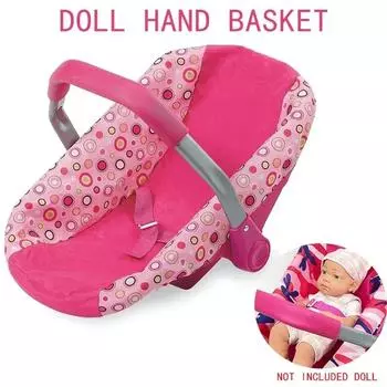 Детское автомобильное сиденье для кукол, съемный чехол, можно стирать в стиральной машине, подходит для большинства кукол и плюшевых животных, подарок на день рождения для детей