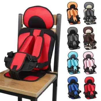 Детское автомобильное сиденье с регулируемыми ремнями, эргономичное детское автомобильное сиденье, портативное складное сиденье для гольфа, коврик для детского сиденья S оранжевый