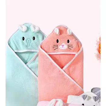 Детское банное полотенце для мальчиков и девочек, мягкая теплая пеленка для сна для новорожденных с капюшоном, коралловое флисовое одеяло для малышей, детские вещи, банный халат белый