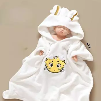Детское банное полотенце с капюшоном для малышей, новорожденных, впитывающее теплое детское банное полотенце, мягкое полотенце для душа, дышащее детское полотенце
