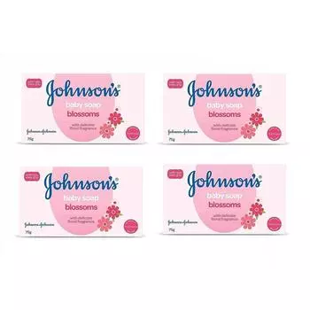 Детское цветочное мыло (4 x 75 г), Baby Soap Blossoms, Johnson’s Baby