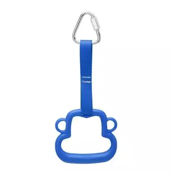 Детское гимнастическое кольцо ABS Monkey Style Pull Up Ring с подвесным ремнем для скалолазания на открытом воздухе для детей синий