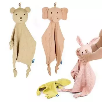 Детское хлопковое муслиновое одеяло, мягкое одеяло для сна для новорожденных, детская модная игрушка для сна, успокаивающее полотенце, нагрудники