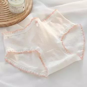 Детское хлопковое нижнее белье женское антибактериальное промежность чистое нижнее белье хлопок дышащий поясная сумка бедра симпатичные треугольные трусики M розовый