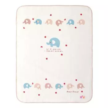 Детское хлопковое одеяло 115 x 85 см, слон, сделано в Японии слоновая кость