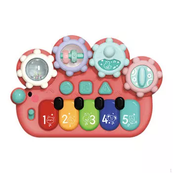 Детское интерактивное игрушечное пианино с гладкой поверхностью для раннего обучения и развлечений красный