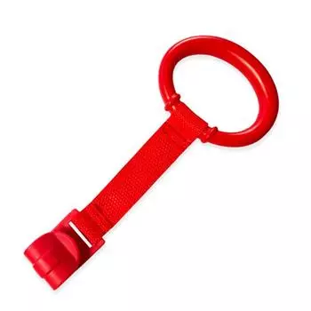 Детское кольцо для подтягивания для кроватки, универсальное подвесное кольцо, крючки для новорожденных, кольцо для малышей для обучения сидению, стоя, прогулке красный