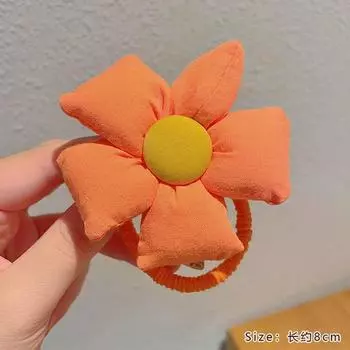 Детское кольцо для волос с цветком Высококачественная детская резинка для волос Головной убор для девочки Новая эластичная повязка на голову Милая резинка для волос Size fits all