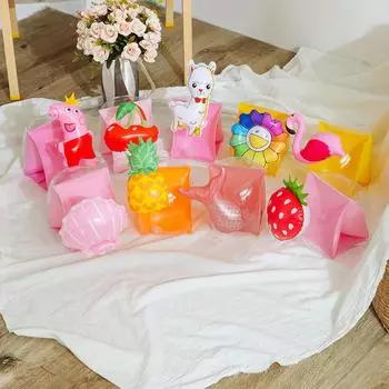 Детское кольцо на руку для плавания, длинные белые шелковые рукава для взрослых, поплавки для рук, поплавок для взрослых и детей, водное крыло, рукав для плавания, оборудование для плавания Flamingo Arm Floatsa P