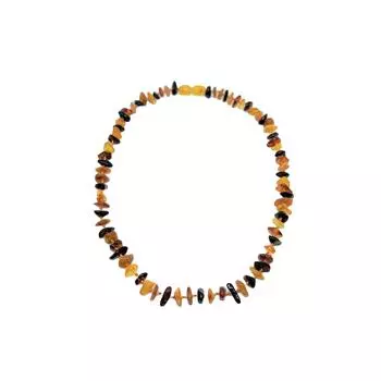 Детское колье Drop Янтарь разноцветных 38см