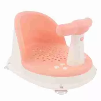 Детское кресло для душа складное мягкое съемная ручка полипропиленовое защитное сиденье для детской ванны для ванной комнаты розовый