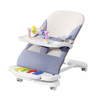 Детское кресло-качалка со съемным подносом для еды, универсальные колеса, пианино для ног, детское кресло-качалка