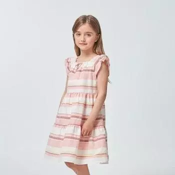 Детское льняное платье Hazzys в полоску Htm12nj56m Pk Pink/165