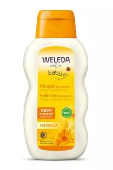 Детское масло WELEDA Calendra, без запаха, 200 мл, масло для ухода за всем телом, увлажняющее, массажное, натуральные ингредиенты, органическое [официальное]