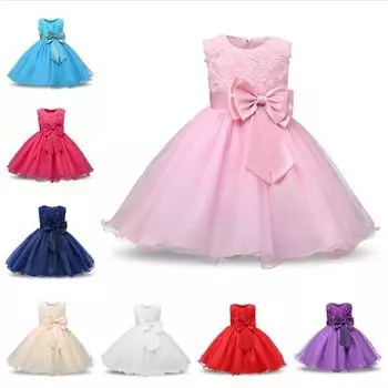 Детское милое платье принцессы для свадебных мероприятий, подружки невесты, милая детская одежда, кружевное платье для девочек, платье с цветочным узором для девочек на свадьбу