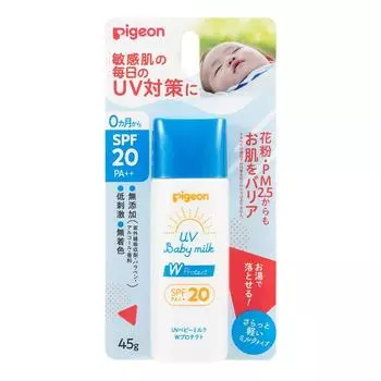 Детское молочко Pigeon UV с защитой SPF20 белый