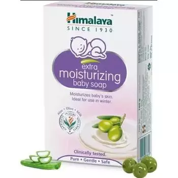 Детское мыло HIMALAYA BabyCare Extra Moisturzing, 75 г, упаковка из 5 шт. (5 х 75 г)