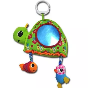 Детское напольное зеркало для активного отдыха Прекрасная плюшевая черепаха с уютной зеркальной игрушкой Discovery 34*22*10cm зелёный