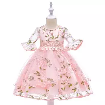 Детское нарядное платье 130 розовый